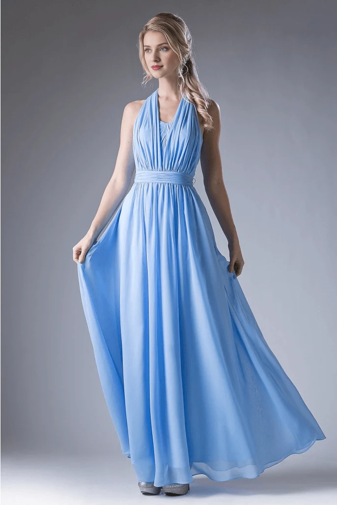 Vestido de gasa convertible de longitud A